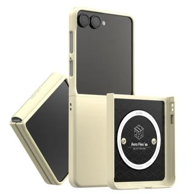 Araree Aero Flex Magsafe Case With Dual Layer Protection For Samsung Galaxy Z Flip 7 - Cream